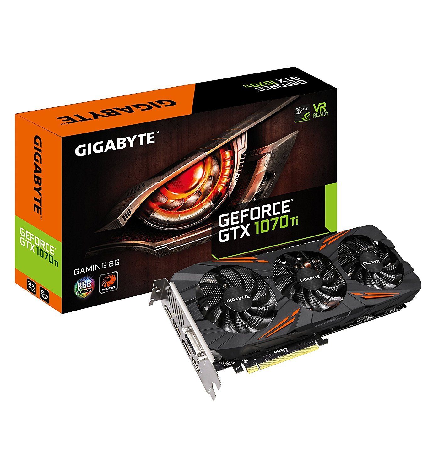 GIGABYTE GeForce GTX 1070 Ti DirectX 12 GV-N107TGAMING-8GD 8GB 256-Bit