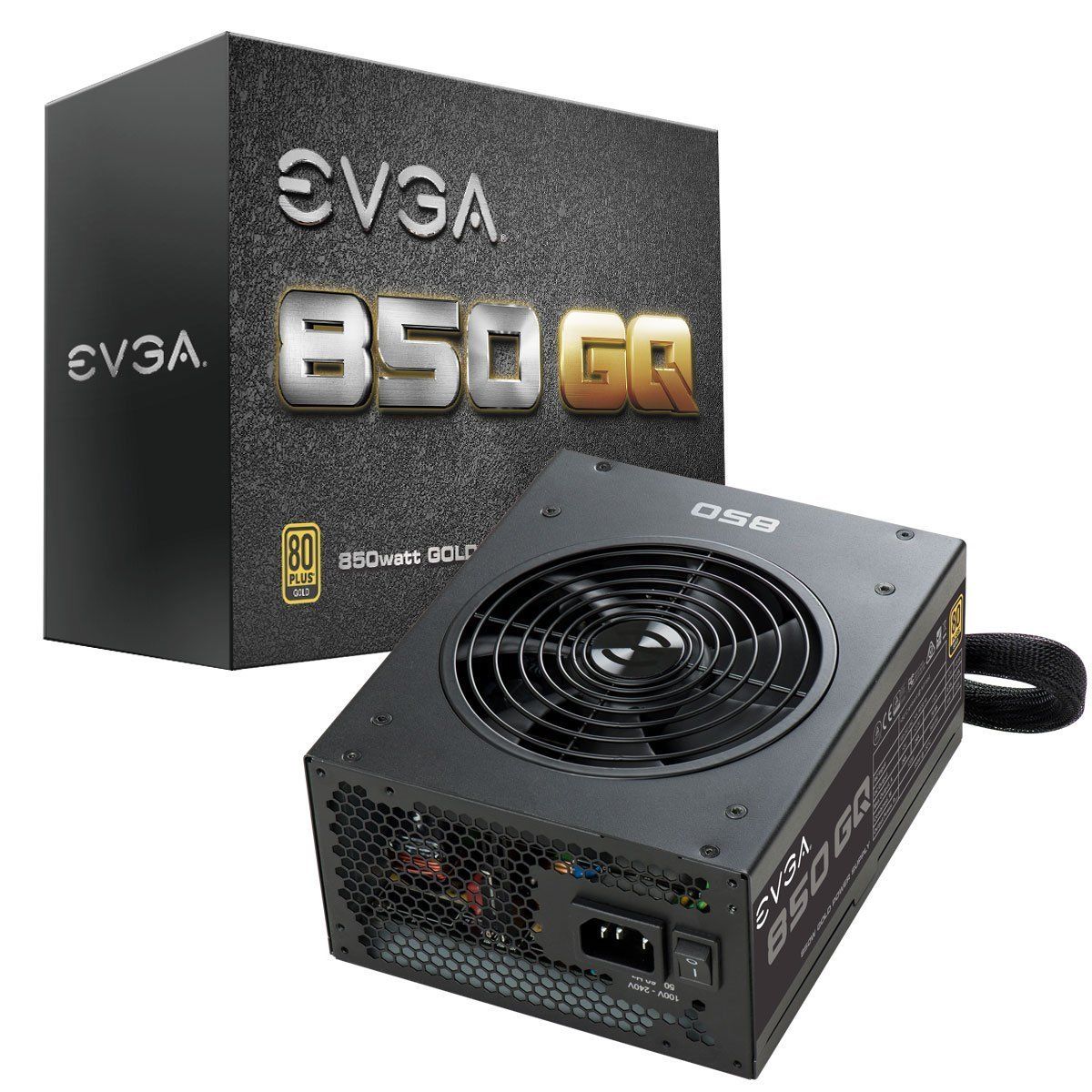 EVGA 850 GQ, 80+ GOLD 850W, Semi Modular, EVGA ECO Mode